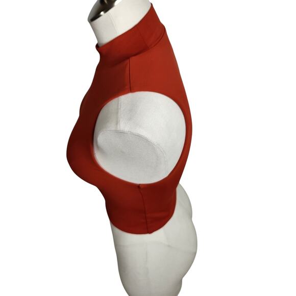 Babaton Aritzia Contour Mockneck‎ Tank Flambeau Red Orange Women's Small - Picture 4 of 7